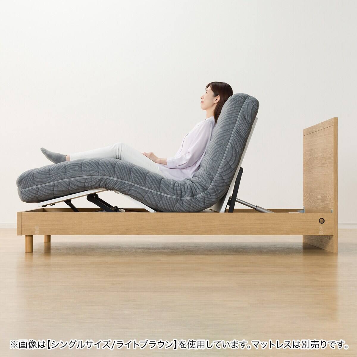 電動ベッドフレーム セミダブル (NS001 LEG フラット MBR) | ニトリ