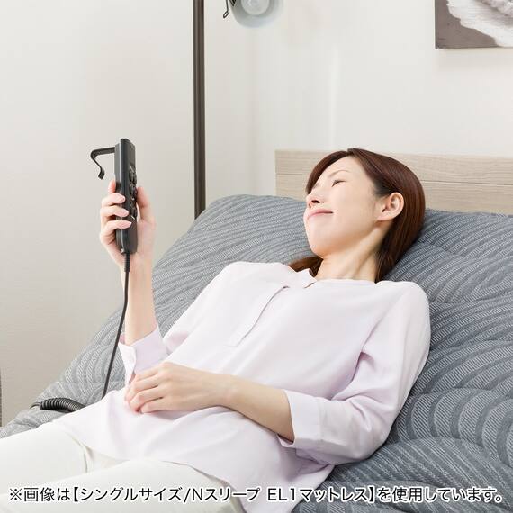 電動セミダブルベッドフレーム + マットレスセット(NS001 LEG GY/E2-04) 49枚目画像