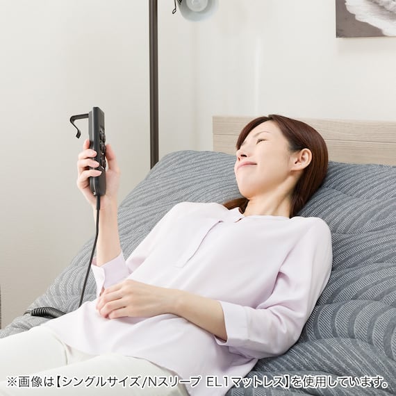 電動セミダブルベッドフレーム + マットレスセット(NS001 LEG GY/E2-04) 49枚目画像