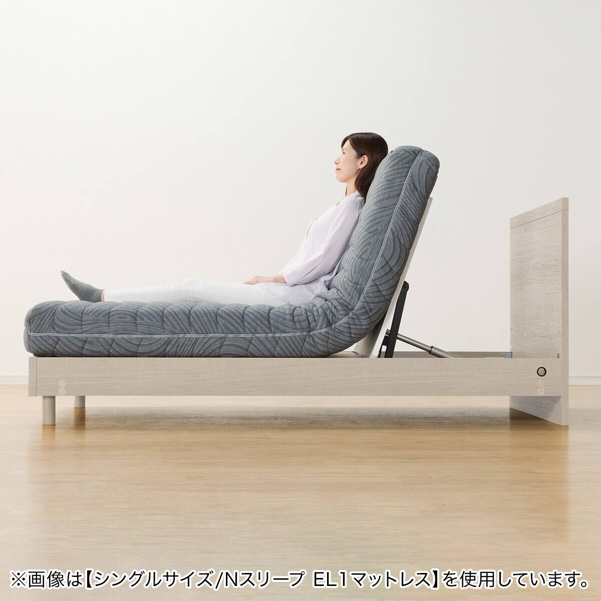 電動セミダブルベッドフレーム + マットレスセット(NS001 LEG GY/E5-02
