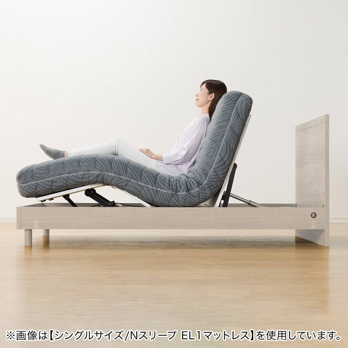 電動セミダブルベッドフレーム + マットレスセット(NS001 LEG GY/E5-02