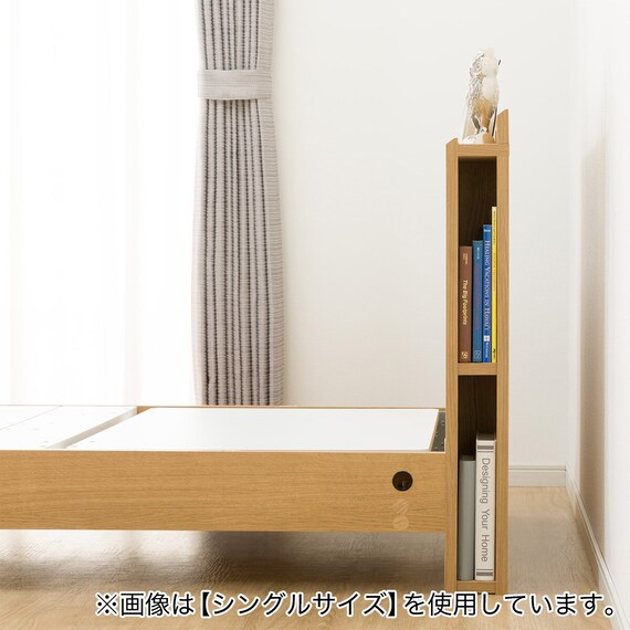 電動セミダブルベッドフレーム + マットレス + サイドガードセット(NS003 LEG LBR/E5-02) 12枚目画像