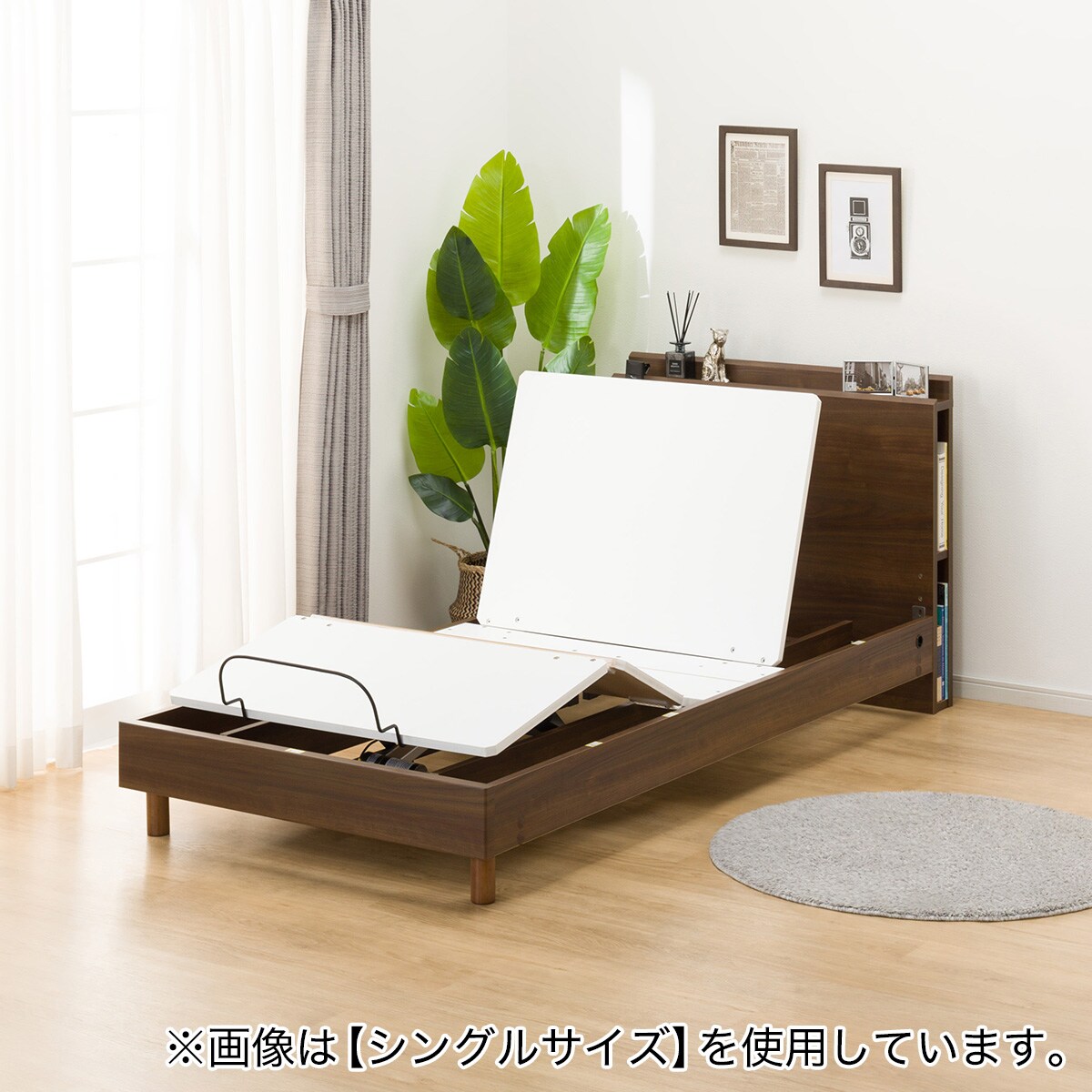 ◾️8/27までの出品◾️dorsal スプリングベッド ベッド 電動セミダブルベッドフレーム(NS003 LEG MBR) | ニトリネット