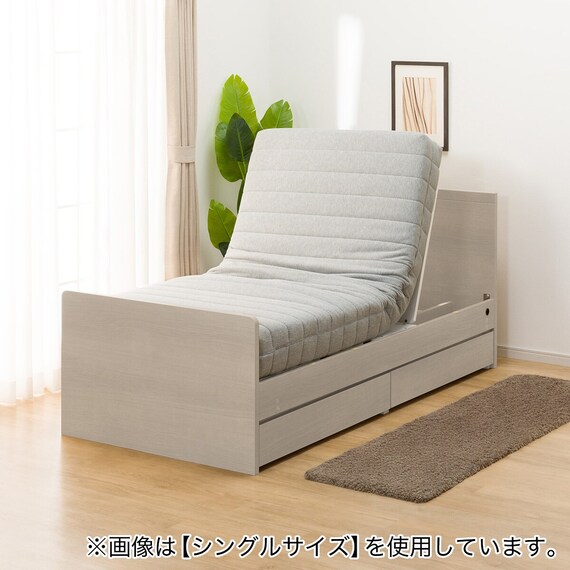 電動セミダブルベッドフレーム + マットレスセット(NS001 DR GY/E2-04) 10枚目画像