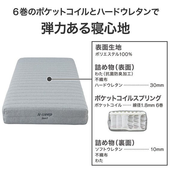 電動セミダブルベッドフレーム + マットレスセット(NS002 DR GY/E2-04) 27枚目画像