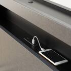 ベッドフレーム シングル 棚・サイド収納・ライト付きタイプ2 (NS-005 LEG/LOW すのこ GY2) 9枚目画像