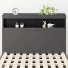 ベッドフレーム シングル 棚・サイド収納・ライト付きタイプ2 (NS-005 LEG/LOW すのこ GY2) 12枚目画像