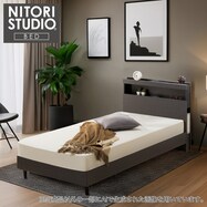 棚付きすのこベッドフレーム(NS-005 LEG/LOW すのこ)【期間限定価格:11/26~1/5まで】