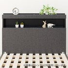 ダブル 棚付きすのこベッドフレームNS-005 LEG/LOW すのこ GY2) 9枚目画像