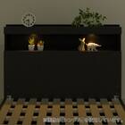 ダブル 棚付きすのこベッドフレームNS-005 LEG/LOW すのこ GY2) 13枚目画像