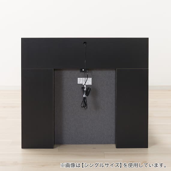 セミダブル 棚・ 収納付きベッドフレーム(NS-005 浅型 床板 GY2) 9枚目画像