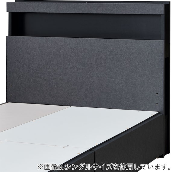セミダブル 棚・ 収納付きベッドフレーム(NS-005 浅型 床板 GY2) 16枚目画像