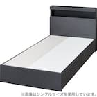 ダブル 棚・ 収納付きベッドフレーム(NS-005 浅型 床板 GY2) 10枚目画像