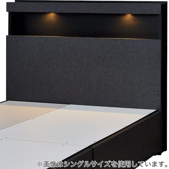 ダブル 棚・ 収納付きベッドフレーム(NS-005 浅型 床板 GY2) 15枚目画像