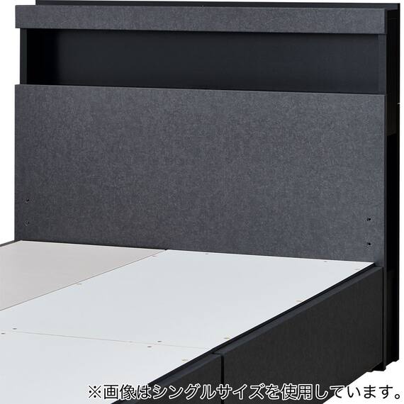 ダブル 棚・ 収納付きベッドフレーム(NS-005 浅型 床板 GY2) 16枚目画像