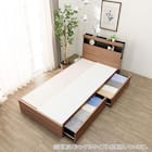 クイーン 棚・ 収納付きベッドフレーム(NS-005 浅型 床板 MBR) 8枚目画像