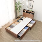 クイーン 棚・ 収納付きベッドフレーム(NS-005 浅型 床板 MBR) 9枚目画像