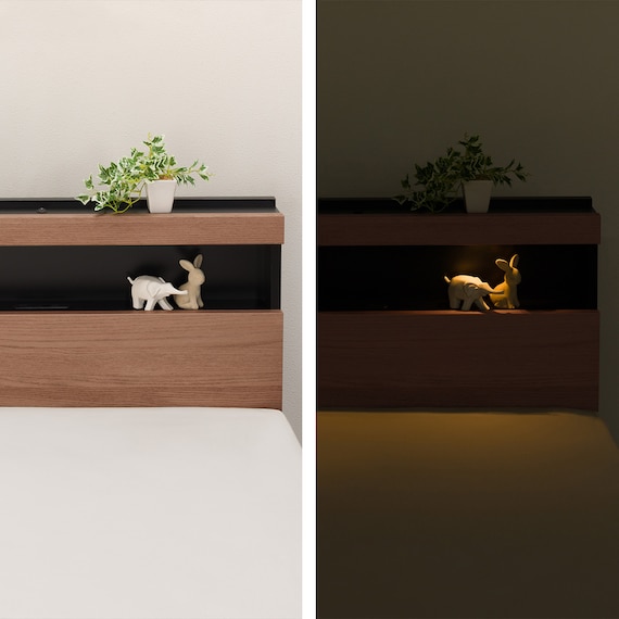 クイーン 棚・ 収納付きベッドフレーム(NS-005 浅型 床板 MBR) 12枚目画像