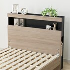 シングル 棚付きすのこベッドフレーム(NS-005 LEG/LOW すのこ GY) 4枚目画像