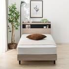 シングル 棚付きすのこベッドフレーム(NS-005 LEG/LOW すのこ GY) 6枚目画像