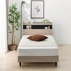 シングル 棚付きすのこベッドフレーム(NS-005 LEG/LOW すのこ GY) 6枚目画像