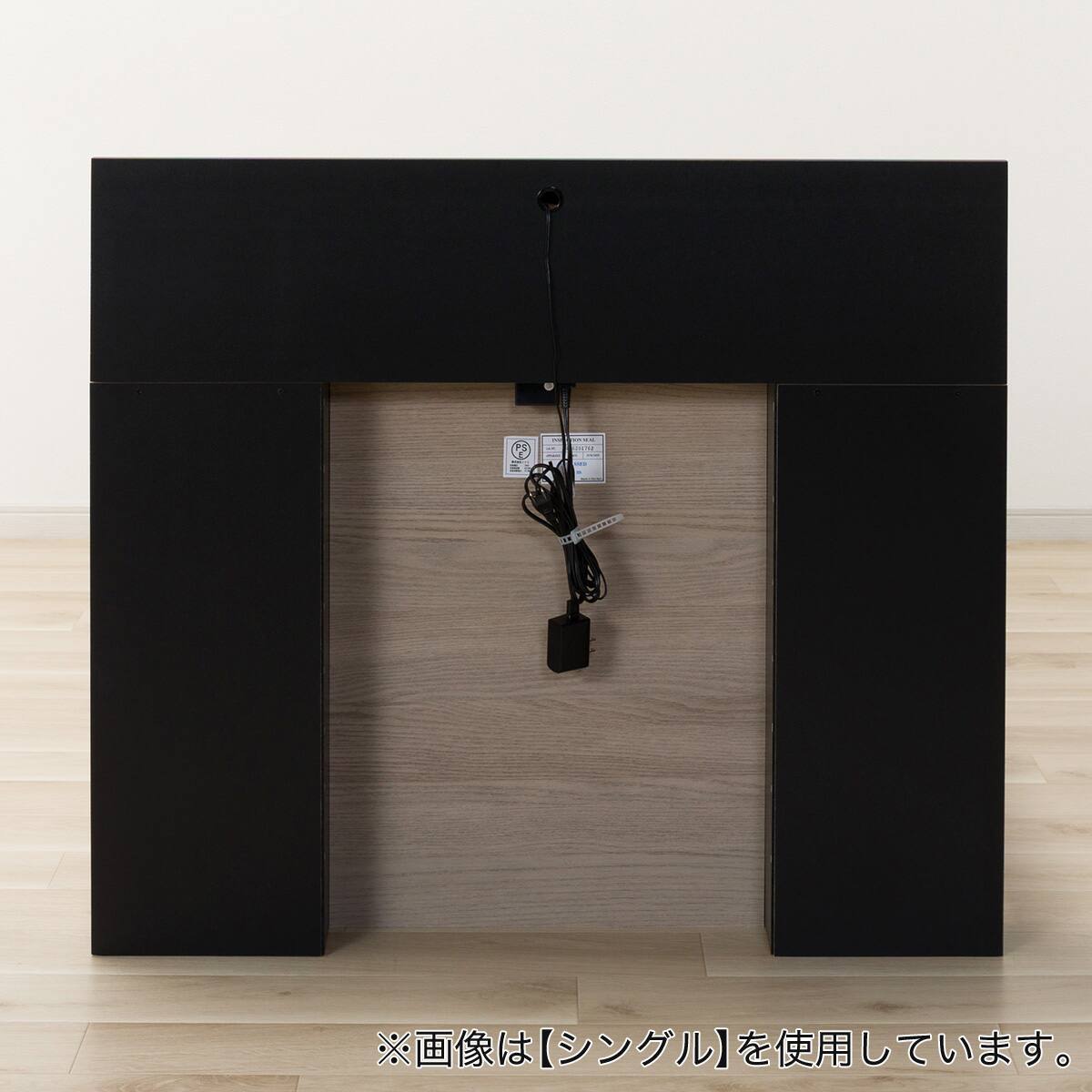 ダブル 棚付きすのこベッドフレームNS-005 LEG/LOW すのこ GY