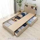 収納付きベッドフレーム ダブル (WP301 引き出し付き GW2) 6枚目画像