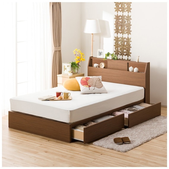 セミダブルベッドフレーム (アザン3 浅型/MBR2) 1枚目画像