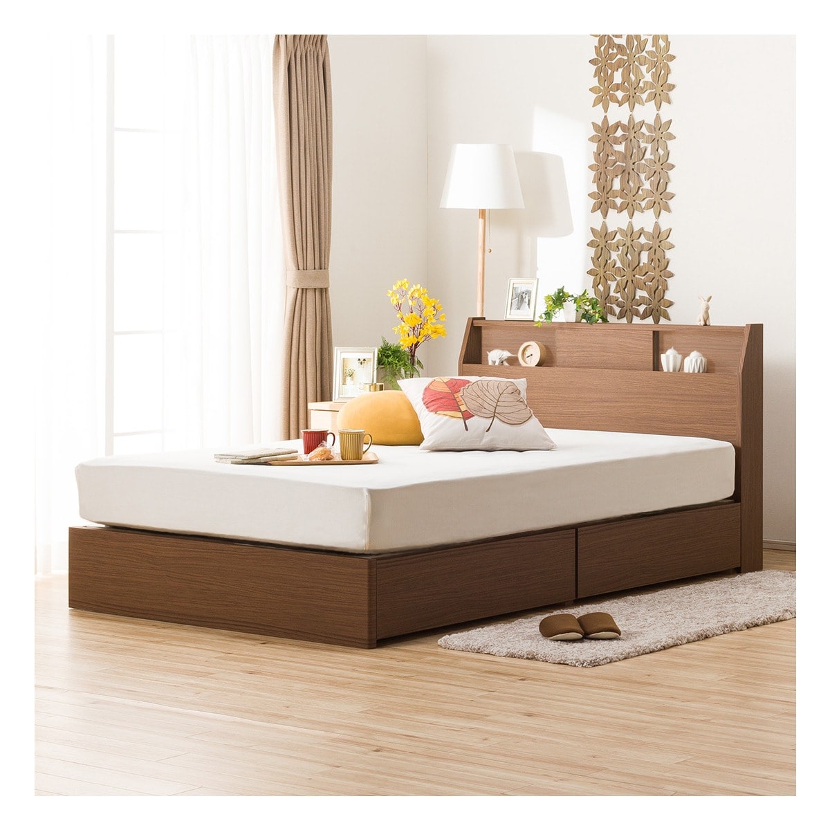 ダブルベッドフレーム(アザン MBR2 アサヒキ25) | ニトリネット【公式