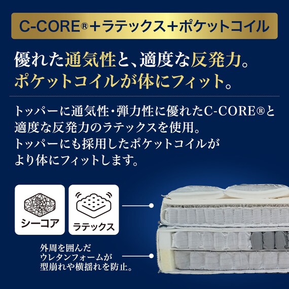クイーンマットレス(Nスリープラグジュアリー LH3 SS) 5枚目画像