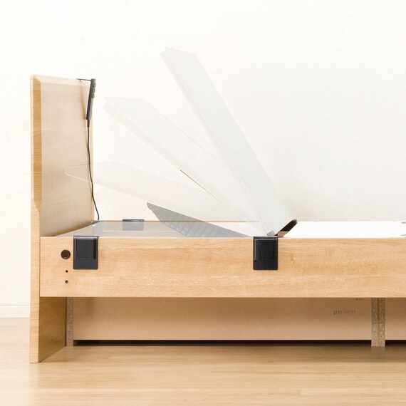 【非課税】電動シングルベッドフレーム+マットレス+サイドガード2本セット(メリッサ3 DR 2M02 LBR/NスリープE1-03VB) 10枚目画像