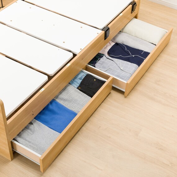 【非課税】電動シングルベッドフレーム+マットレス+サイドガード2本セット(メリッサ3 DR 2M02 LBR/NスリープE1-03VB) 15枚目画像