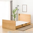 電動セミダブルベッドフレーム+マットレス+サイドガード1本セット(メリッサ3 ST 2M LBR/U3-02) 7枚目画像