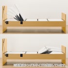 電動セミダブルベッドフレーム+マットレス+サイドガード1本セット(メリッサ3 ST 2M LBR/U3-02) 11枚目画像