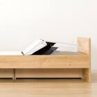 【非課税】電動シングルベッドフレーム+マットレス+サイドガード2本セット(カイト3 DR 2M02 LBR/NスリープE1-03VB) 11枚目画像