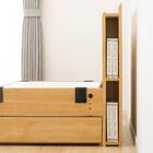 【非課税】電動シングルベッドフレーム+マットレス+サイドガード2本セット(カイト3 DR 2M02 LBR/NスリープE1-03VB) 15枚目画像