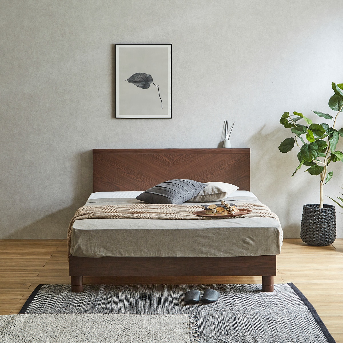 すのこダブルベッドフレーム(KG フラット MBR ST) | ニトリネット