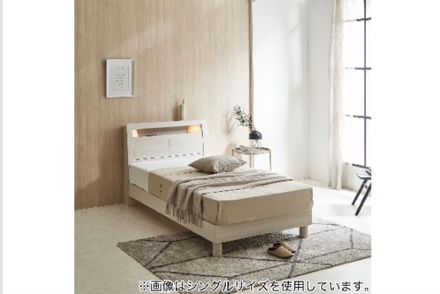 ♦️ニトリ b0024 ベッドフレーム セミダブル ホワイトウッド -♦️ ニトリ】 ホワイト セミダブル ベッドフレーム 収納付き ♦️ニトリ