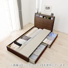 棚・コンセント・照明付きセミダブルベッドフレーム(KB MBR 引出付き/すのこ) 3枚目画像