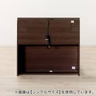 棚・コンセント・照明付きセミダブルベッドフレーム(KB MBR 引出付き/すのこ) 4枚目画像