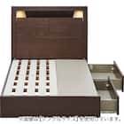 棚・コンセント・照明付きセミダブルベッドフレーム(KB MBR 引出付き/すのこ) 6枚目画像