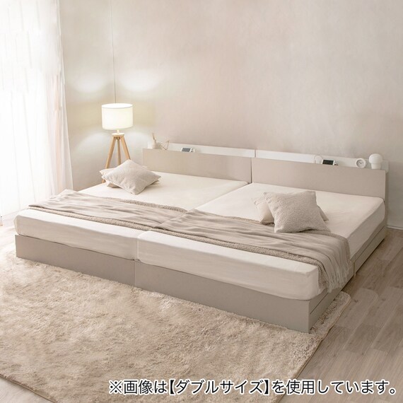セミダブル コンセント棚付きチェストベッド (ストカトーレアイボリー) 11枚目画像