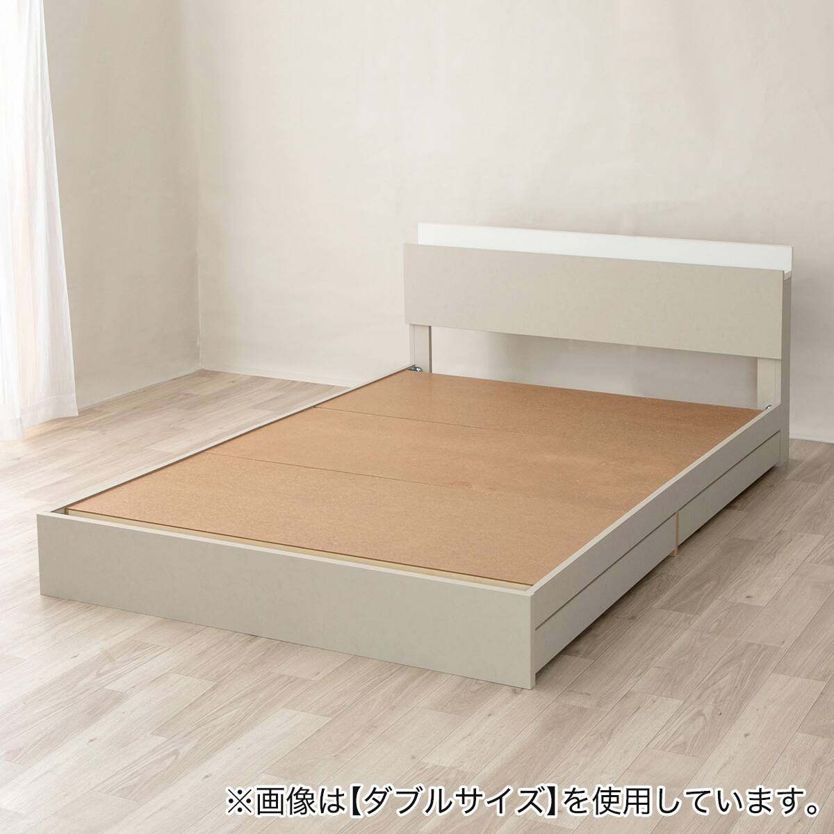 セミダブル コンセント棚付きチェストベッド (ストカトーレアイボリー