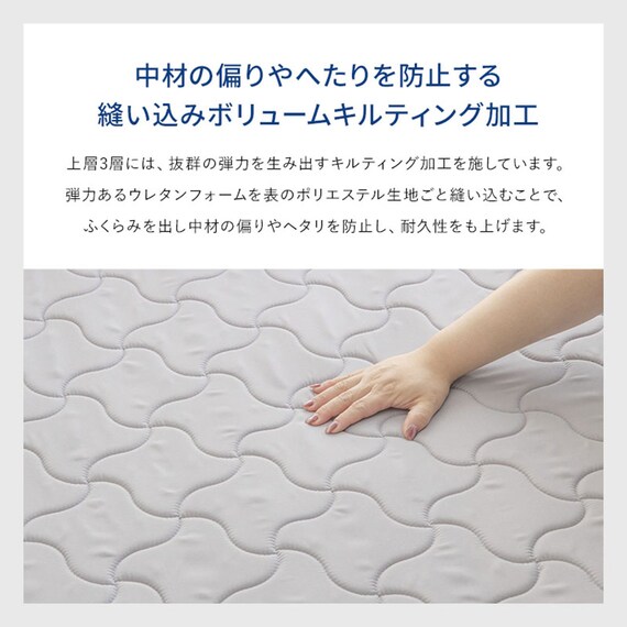 ボンネルマットレス(ROM クイーン グレー) 6枚目画像