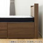 【大容量収納×棚・コンセント付き】チェストベッド + マットレスセット シングル (N-ジオT2 40M-S すのこ MBR2/U3-03 EM) 15枚目画像