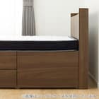 【大容量収納×棚・コンセント付き】チェストベッド + マットレスセット シングル (N-ジオT2 40M-S すのこ MBR2/U3-03 EM) 15枚目画像