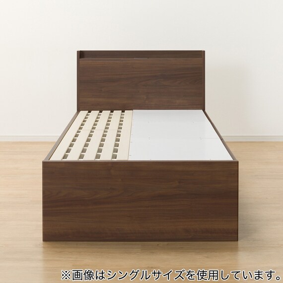 【大容量収納×棚・コンセント付き】チェストベッド + マットレスセット シングル (N-ジオT2 40M-S すのこ MBR2/U3-03 EM) 18枚目画像