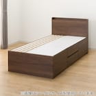 【大容量収納×棚・コンセント付き】チェストベッド + マットレスセット シングル (N-ジオT2 40M-S すのこ MBR2/U3-03 EM) 19枚目画像