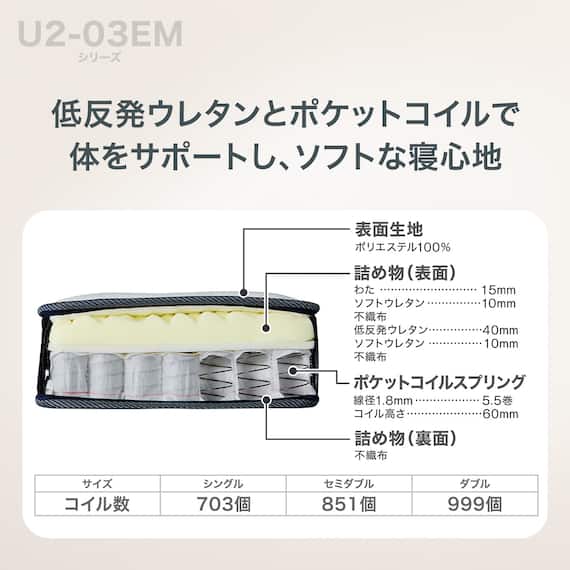 すのこシングル棚・コンセント付きチェストベッドフレームセット(N-ジオT2 WW 40M-S/U2-03 EM) 10枚目画像