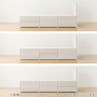 【大容量収納×棚・コンセント付き】チェストベッドフレーム シングル (N-ジオT2 40M-S すのこ WW) 11枚目画像